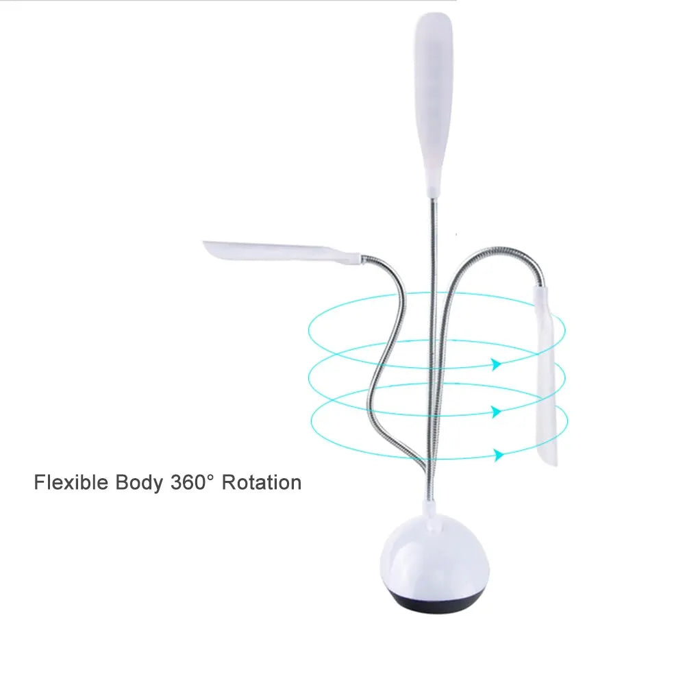 LED Eye Protection Desk Light - Battery-Powered Reading Lamp