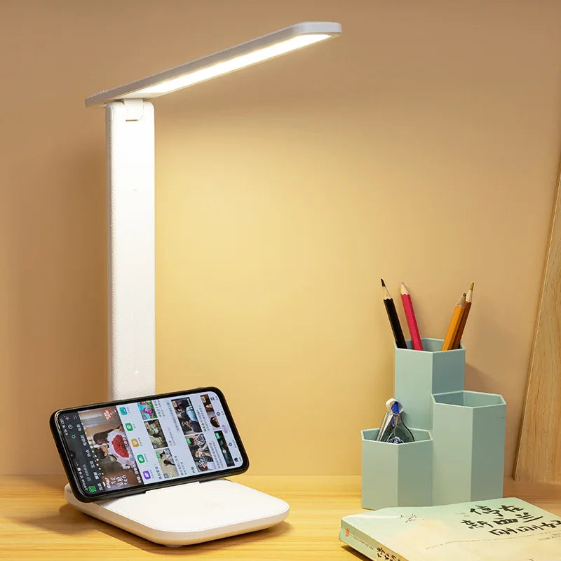 LED Table Lamp Eye Protection Touch Dimmable USB Rechargeable