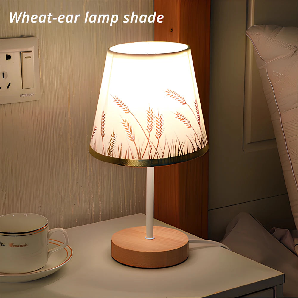 Solid Wood LED Desk Lamp with Remote - Creative Night Light