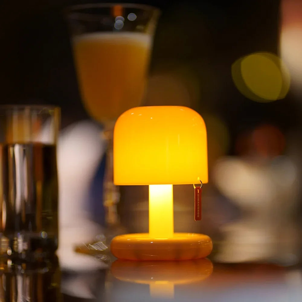 Mini Sunset Lamp USB Rechargeable Mushroom LED Night Light