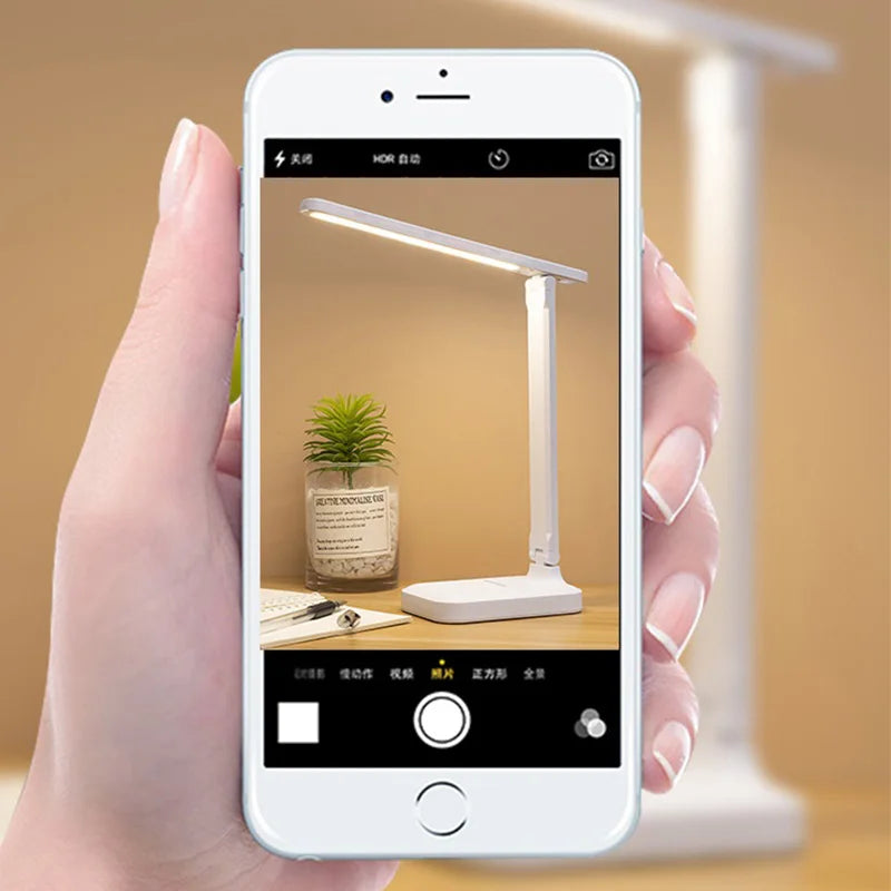 LED Table Lamp Eye Protection Touch Dimmable USB Rechargeable