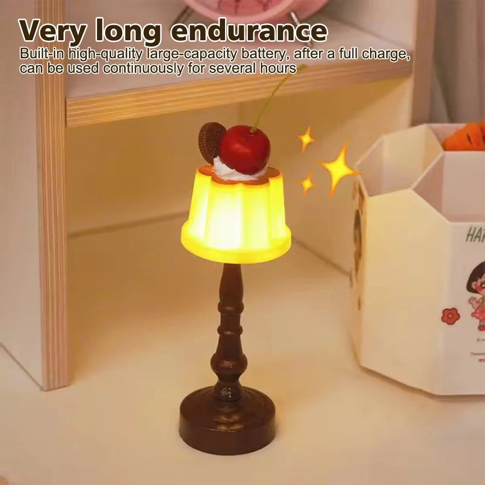 Retro Pudding Night Light - LED Table Lamp for Bedroom