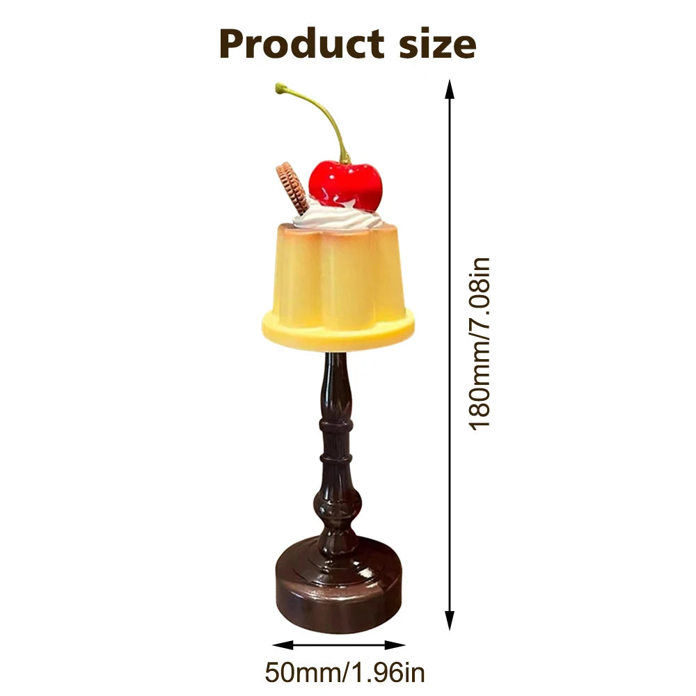 Retro Pudding Night Light - LED Table Lamp for Bedroom