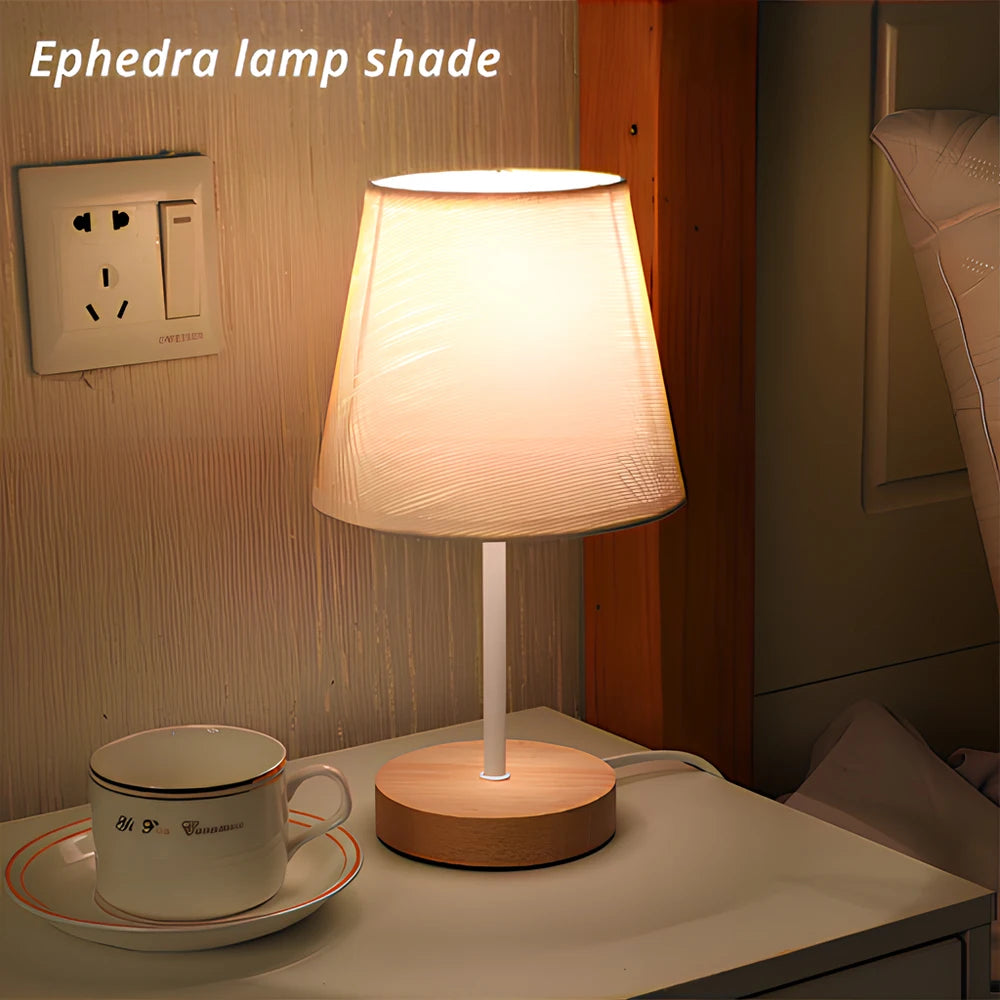 Solid Wood LED Desk Lamp with Remote - Creative Night Light