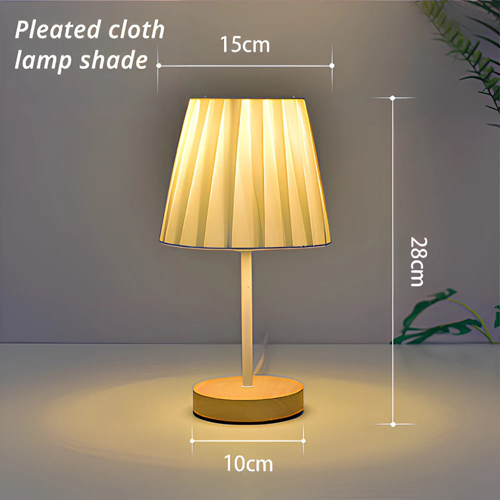Solid Wood LED Desk Lamp with Remote - Creative Night Light