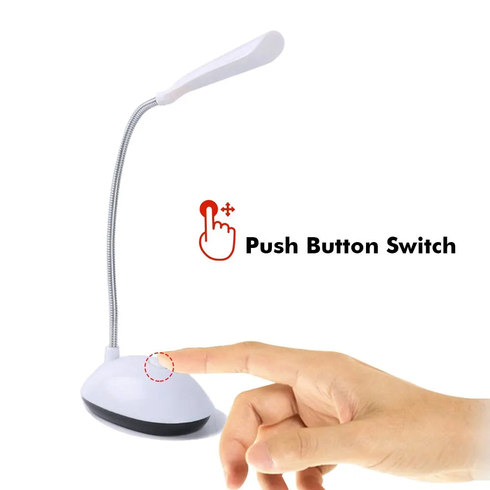 LED Eye Protection Desk Light - Battery-Powered Reading Lamp