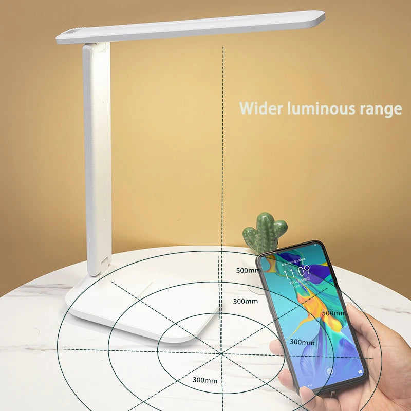 LED Table Lamp Eye Protection Touch Dimmable USB Rechargeable