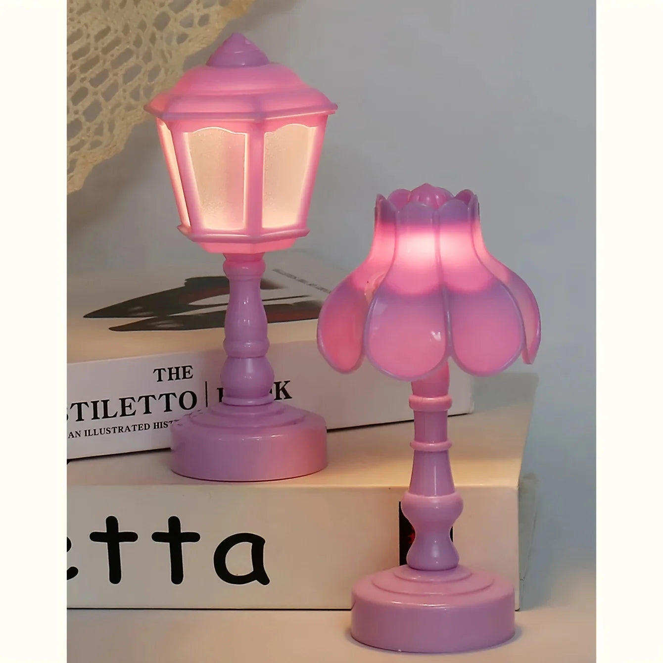 Battery LED Night Lamp - Geometric Design for Bedroom Decor