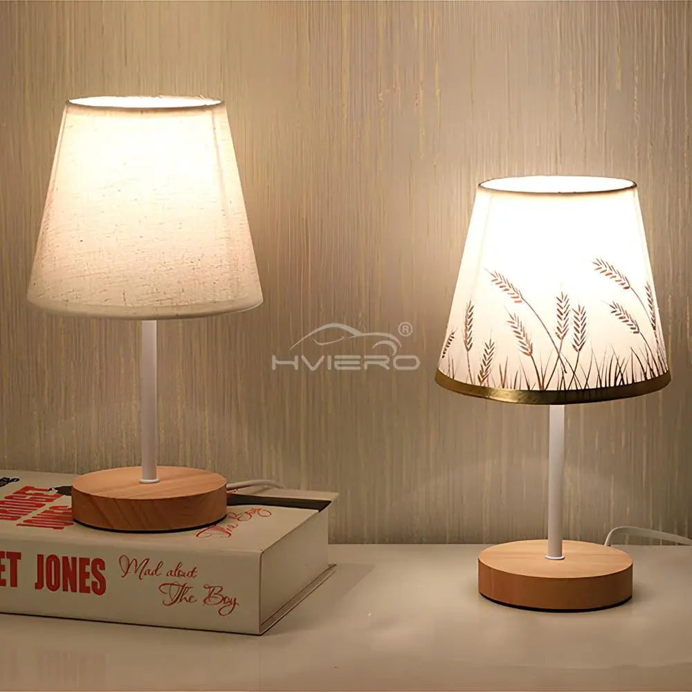 Solid Wood LED Desk Lamp with Remote - Creative Night Light