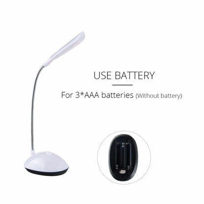 LED Eye Protection Desk Light - Battery-Powered Reading Lamp