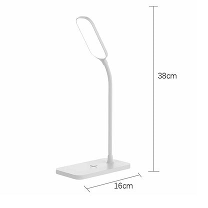 LED Desk Lamp: Wireless Charger & USB Port for Gaming & Reading