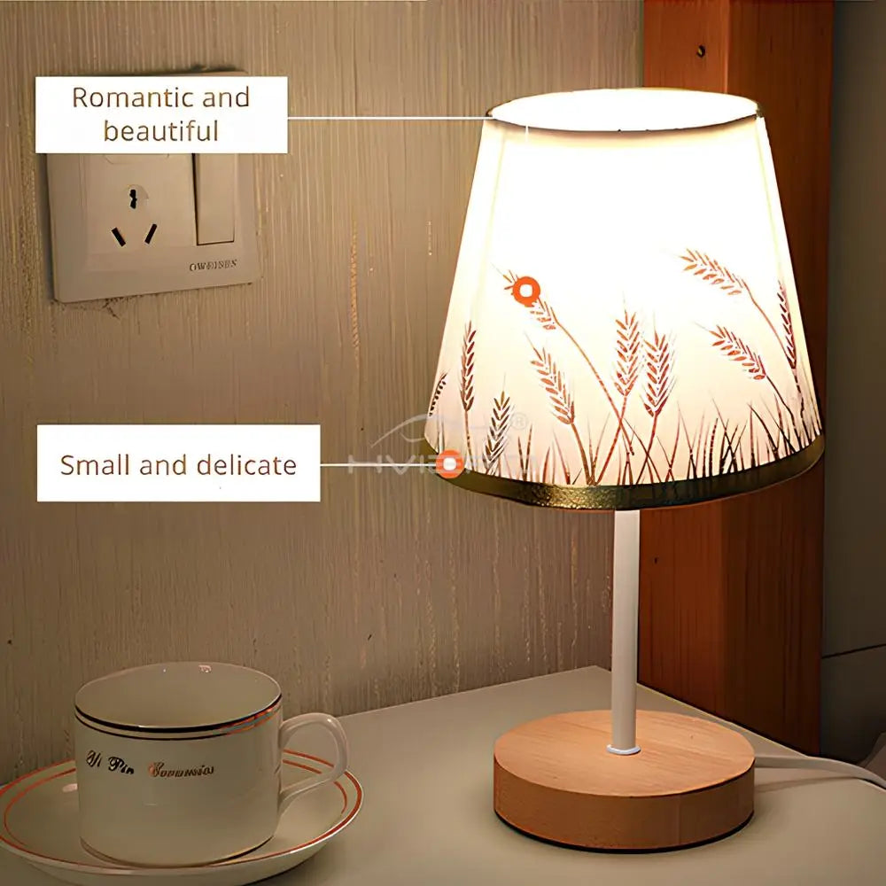 Solid Wood LED Desk Lamp with Remote - Creative Night Light